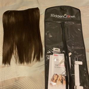 Hidden Crown Halo Extension - Chocolate Brown 14in